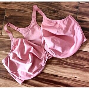 Glamorise Front-Closure Smoothing WonderWire Bra Size 44H 1247 Apricot Pink